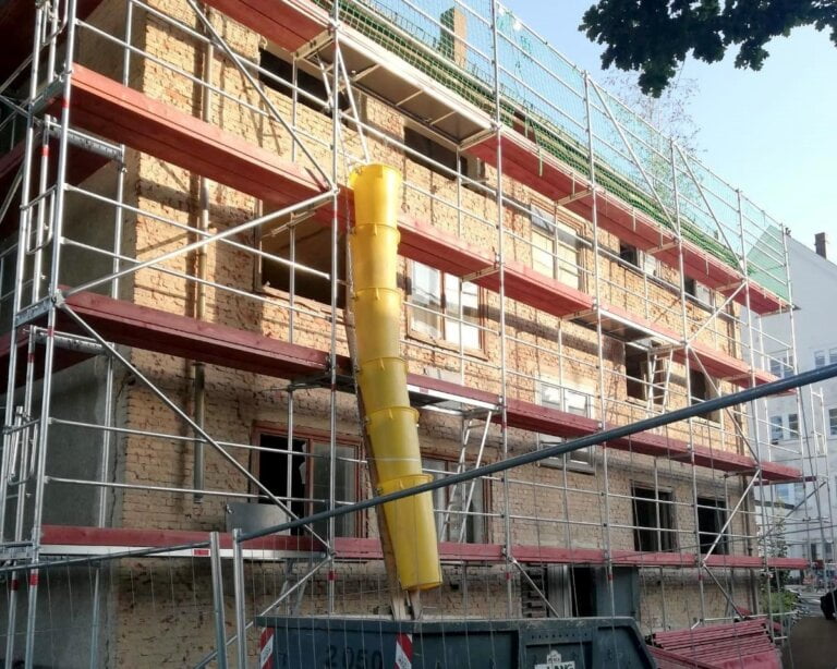 Außenansicht vom Umbau eines Mehrfamilienhauses in Chemnitz (Sachsen)